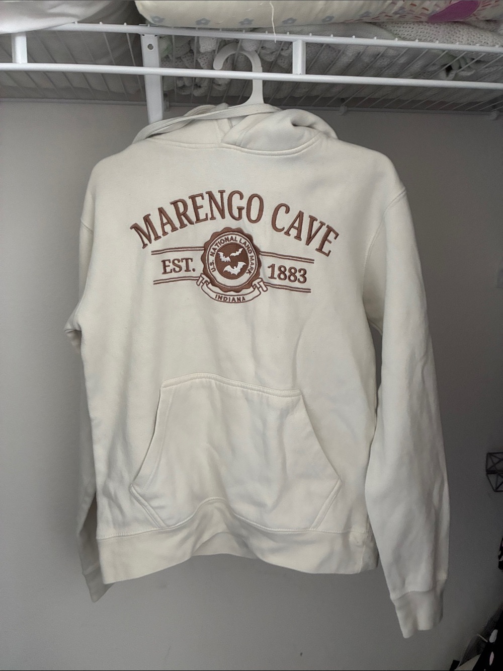 Marengo Cave Cream Graphic Hoodie for Kids